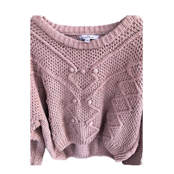 love tree 🌸knitted sweater 🧶 with triangles and polka dots size L - Picture 4 of 6